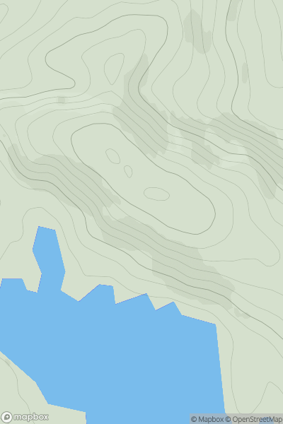 Thumbnail image for Cnoc an Leathaid Bhuidhe [Lochinver to Ullapool] [NC185230] showing contour plot for surrounding peak